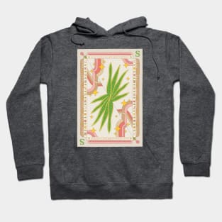 Sansevieria Trifasciata Snake Plant Illustration with Playing Card Design for Plant Mom Plant Daddy Hoodie